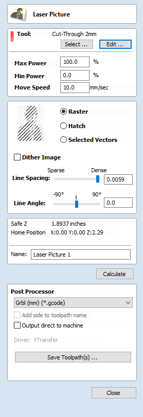 Laser Picture - Cut2D Desktop V9.5 Reference Manual